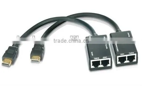 HDMI EXTENDER 30M 1080P Cat5e cat6 Lan cable 3D 1080p network HDTV PS3 Bluray
