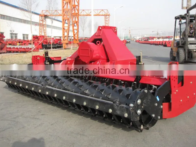 Tractor PTO driven power harrow with high efficiency