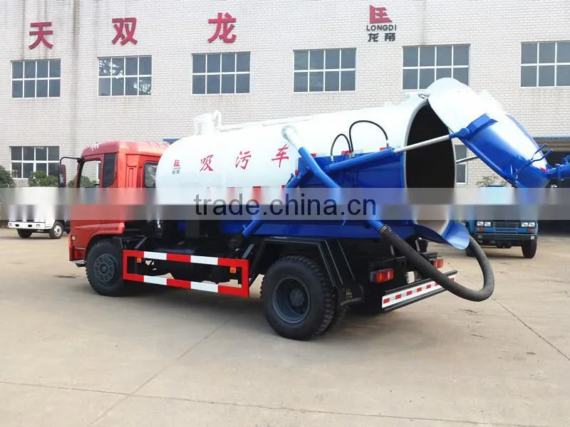 Dongfeng Kingrun left hand drive 4x4 8000l sewer vacuum trucks