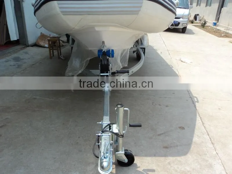 hot sale PVC or Hypalon luxury fibergrass RIB boat