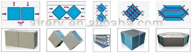 Aluminum foil plate cross counter flow heat exchanger