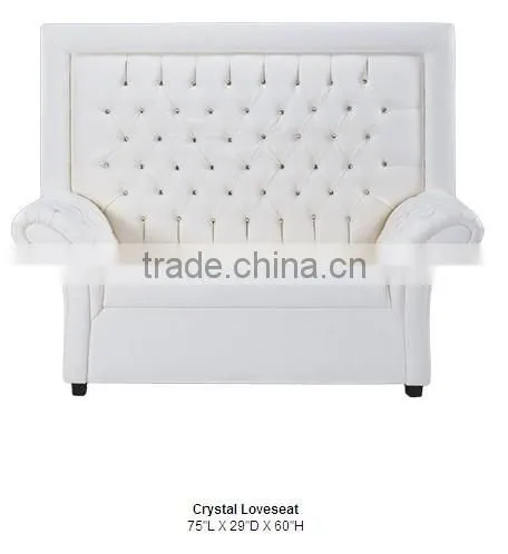 Made from SinoFur Best sale Loveseat white wedding sofa furniture
