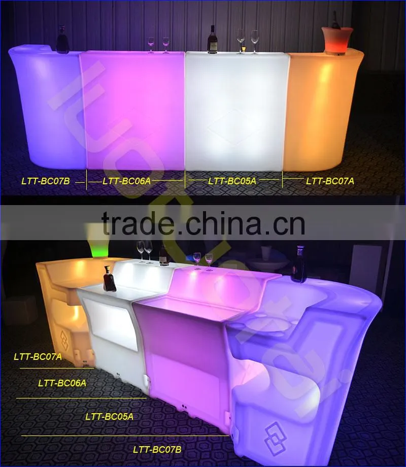 112CM High PE plastic big size LED Bar Counter,Portable Bar corner, Lighted Bar Counter LTT-BC06A