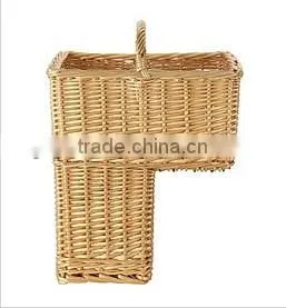 Honey wicker handle basket stair Shape
