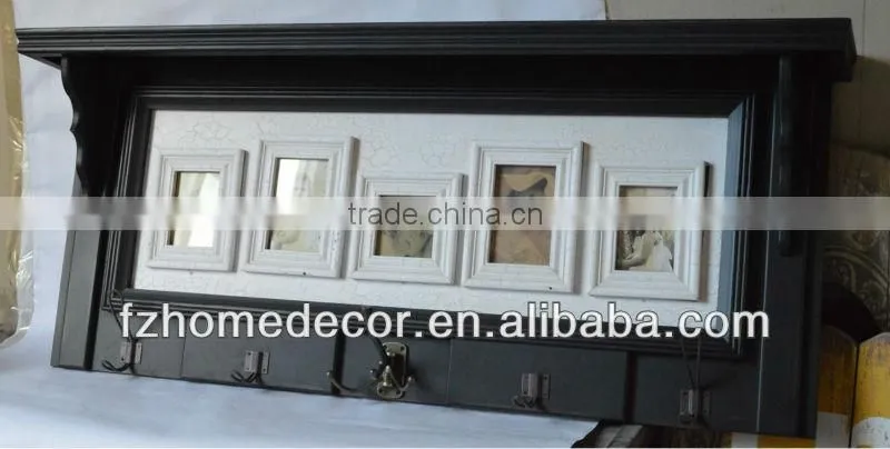 antique Wooden wall shelf with multi opening frames