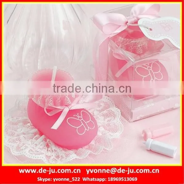 Blue Baby Sock Shaped Flameless Advent Candles For Sale