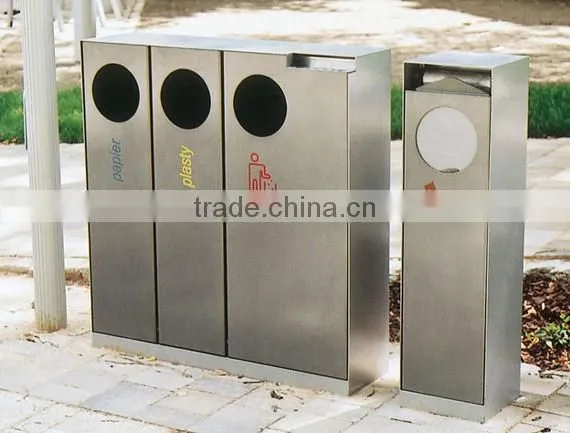 Arlau Outdoor steel metal mall waste bin