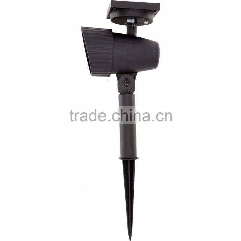 Color Changing LED Plastic Solar Spot Light in black finish