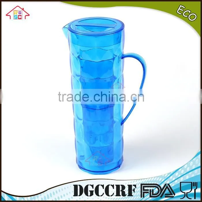 NBRSC set of 5 pcs plastic ps cold water jug drinking water kettle tea pot water jug with cups