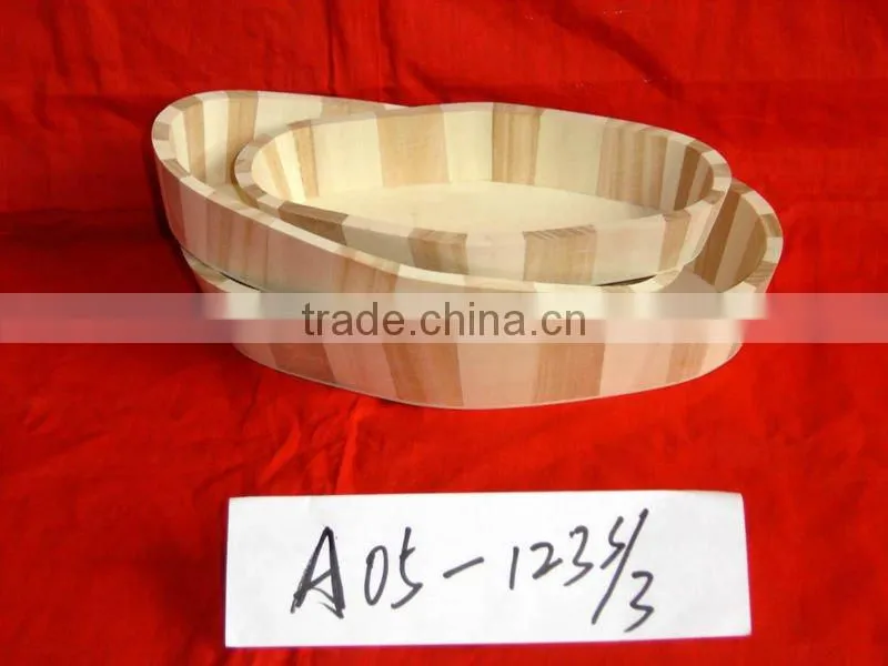 handmade small pretty poplar wooden food tray
