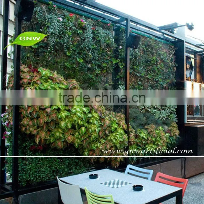 GNW GLW087 Wholesale green artificial plants for Plastic Green Wall garden landscaping