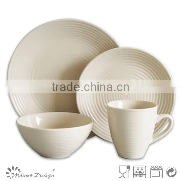 embossed dinnerware 16pcs stoneceramic white embossed dinnerware set ceramic embossed dinnerware