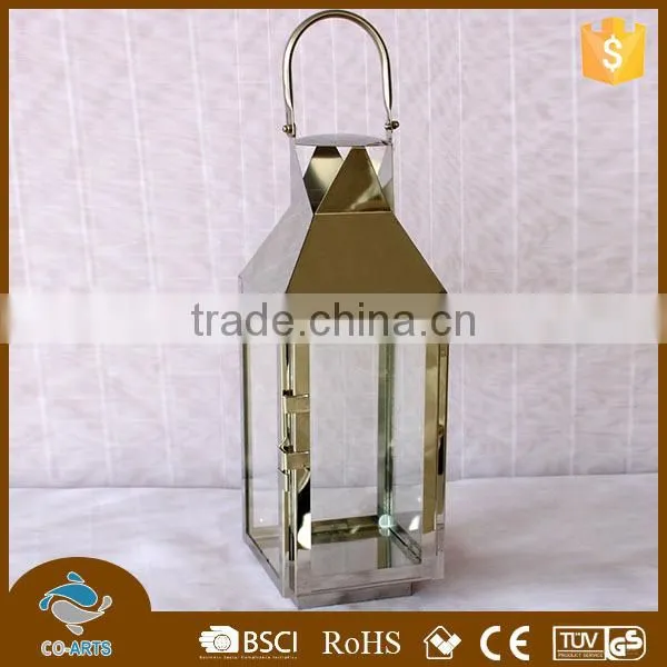 High selling metal Iron hanging glass star lantern