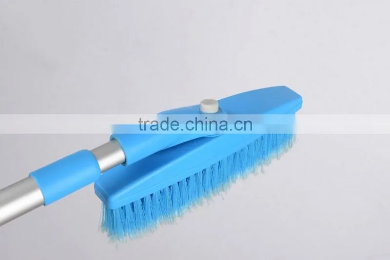 snow brush with ice scraper Two section telescopic aluminum handle