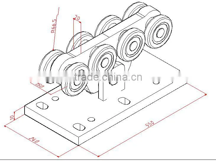 sliding cantilever gate wheel 8L-B