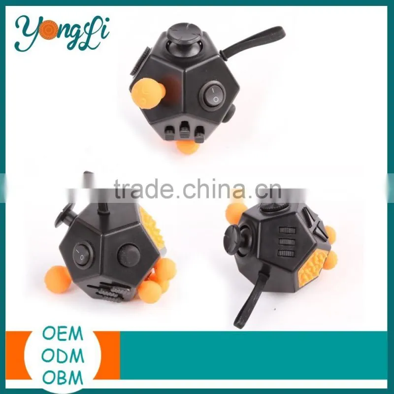 Stress Relief Desk Toy for Adult and Children Fidget Cube 12 Sides