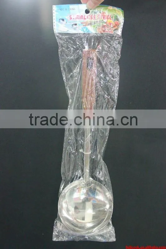 Stainless steel turner set w/plastic handle