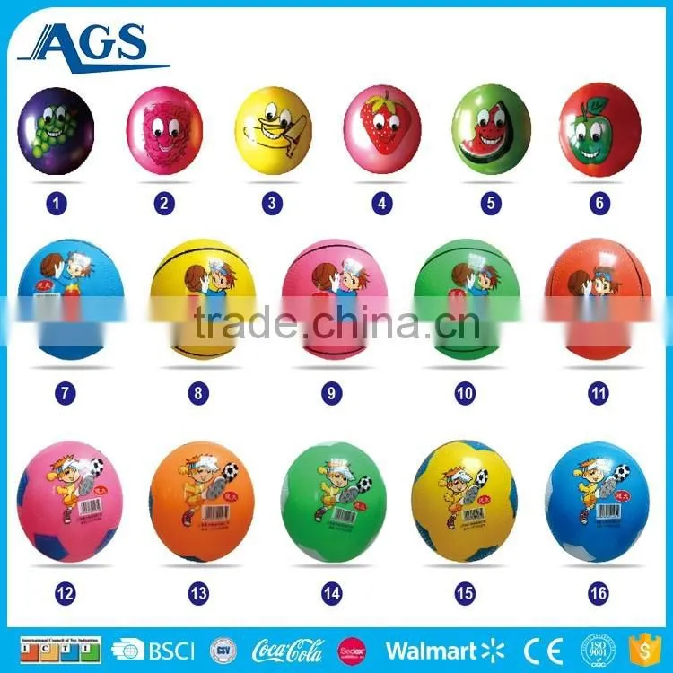 Lovely fruit vegetables style colorful massage ball kid pvc ball