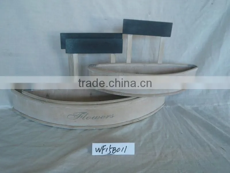triangle decorative wooden flower pots garden decorations