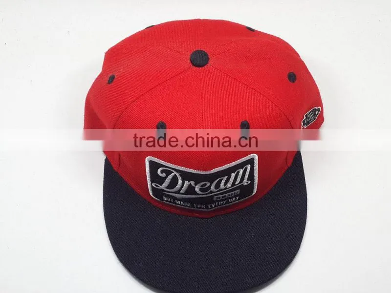 snapback cap ,cheap custom embroidery flat brim snapback cap