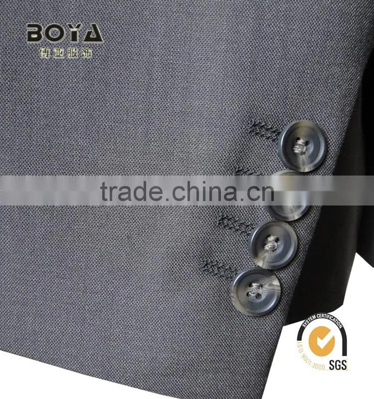 2015 new arrival TR grey fabric jacket & blazer for mens with notch lapel men blazer suit