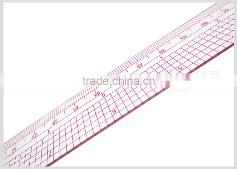 Kearing brand sandwich printing 1.2mm thick flexible Plastic Garment ruler for fashion designers to making sewing #B-66