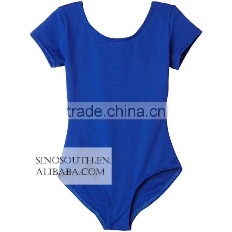 2017 Wholesale Kids Girl's Dance short sleeve toddler leotard gymnastics