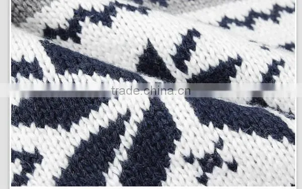 fashion male pullover blue v neck fleece pullover