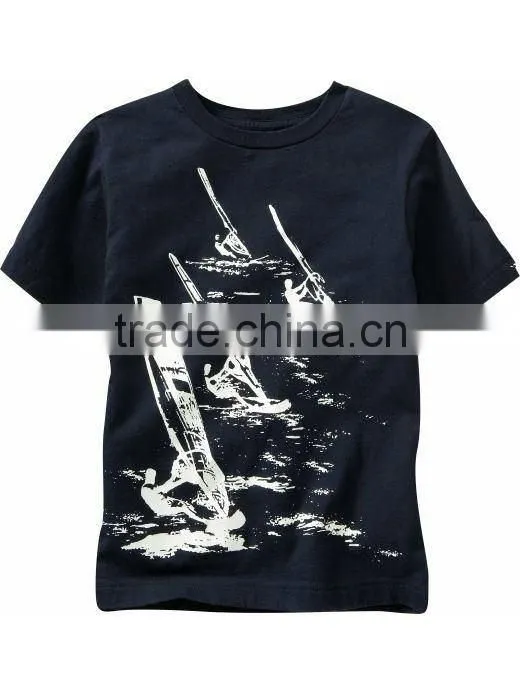 BOYS SHORT SLEEVE PRINTED ROUND NECK T SHIRT
