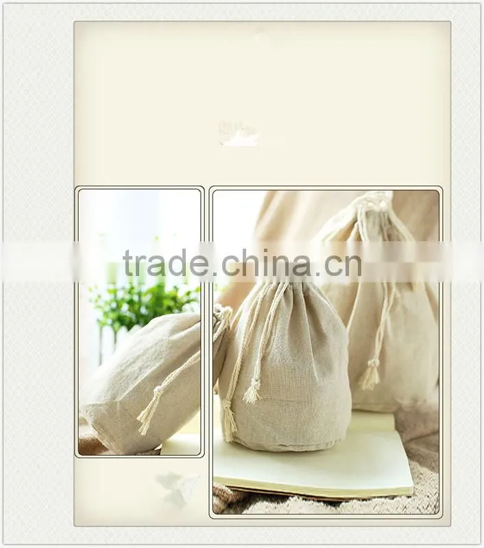 Wholesale Jute Cotton Small Drawstring Bags