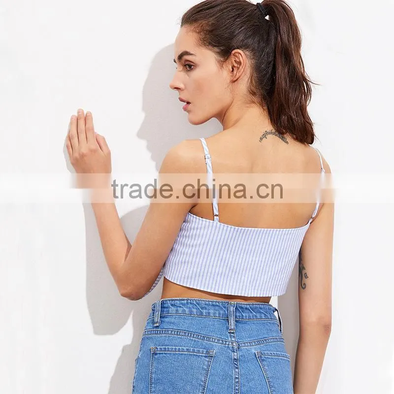 CUTE self bow blue top, ladies newest design tank top