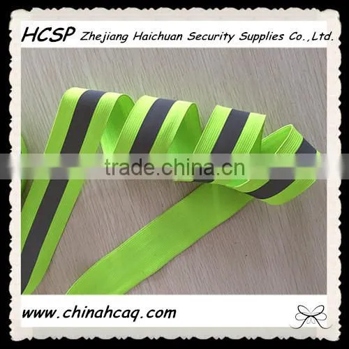 Custom Polyester Knitted Elastic Band, Reflective WebbingTape,Reflective Waved Webbing for Safety Garment