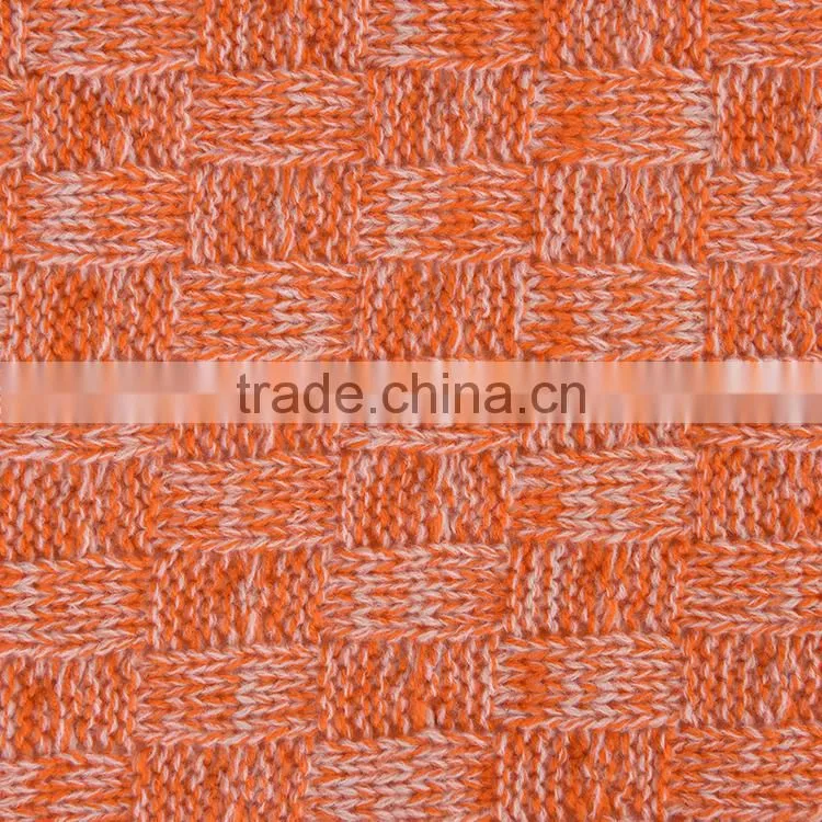 hot selling super soft acrylic crocheted plain cloth winter blanket