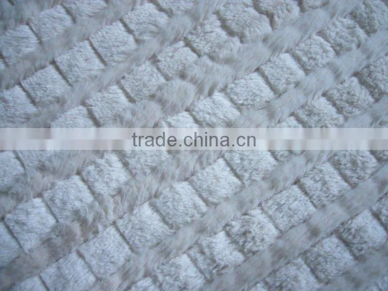 100%polyester stripe pv plush