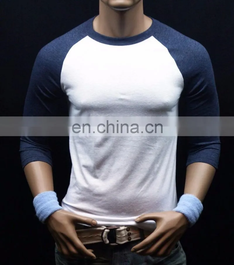 Men 3/4 Sleeve Baseball T Shirts Fitted Soft Raglan Casual Plain Slim Fit Tee-customise tshirt-summer wear tshirt