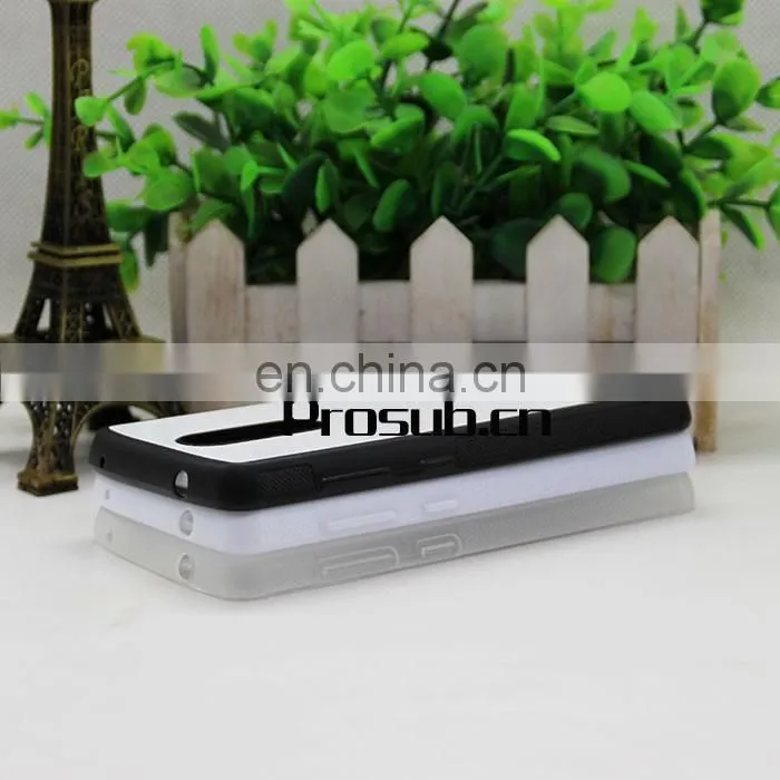 2d sublimation heat transfer PC +TPU silicon blank cell phone case with metal sheet for Prosub-ZTE Axon7 mini
