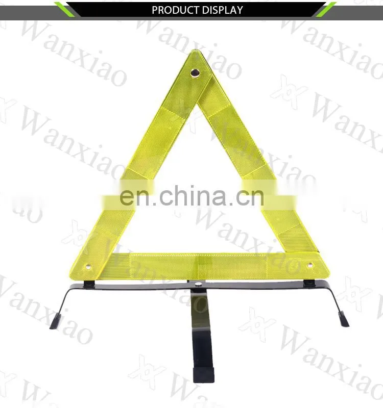 CE E-mark Emergency kit yellow safety reflector Reflective warning triangle
