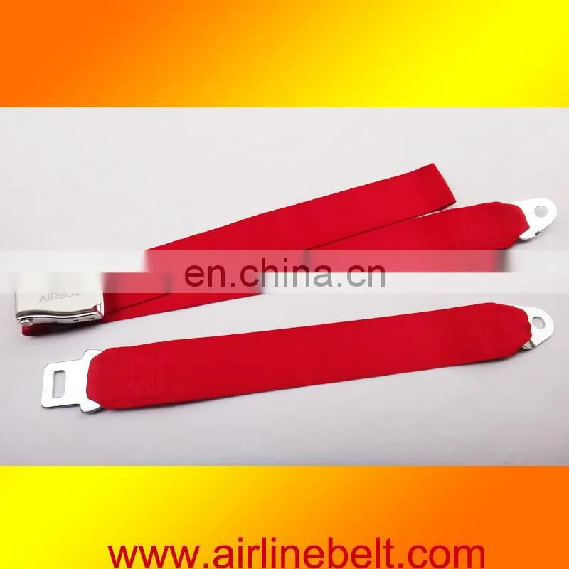 Premium quality two points airplane buckle decelerating belt