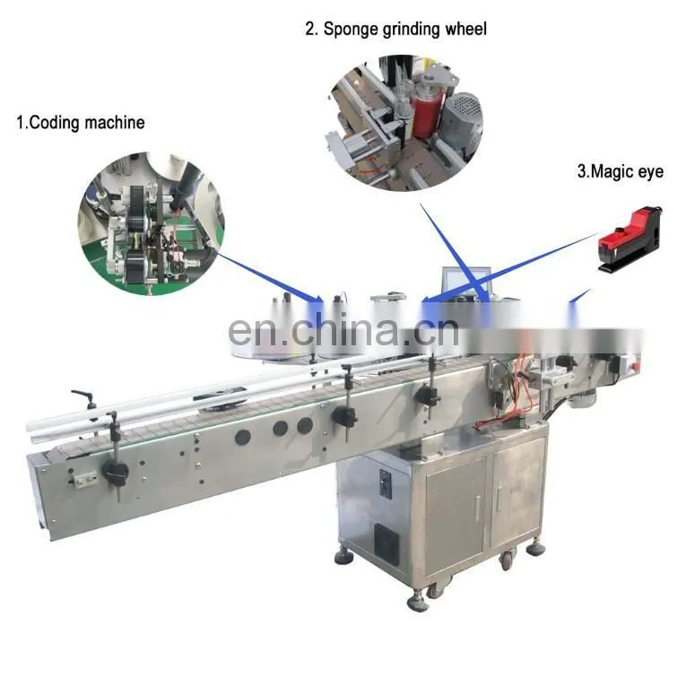 HIG Omron detect eye automatic round bottle sticker labeling machine with fix-point function