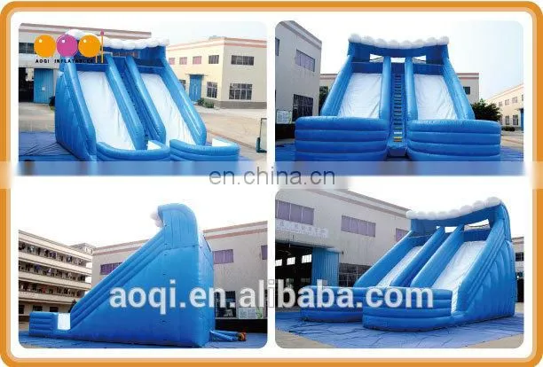 AOQI with free EN14960 certificate inflatable water slide parts with pool