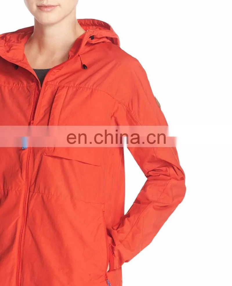 Long Sleeves Zip Through Women Lightweight Sports Windbreaker Jacket