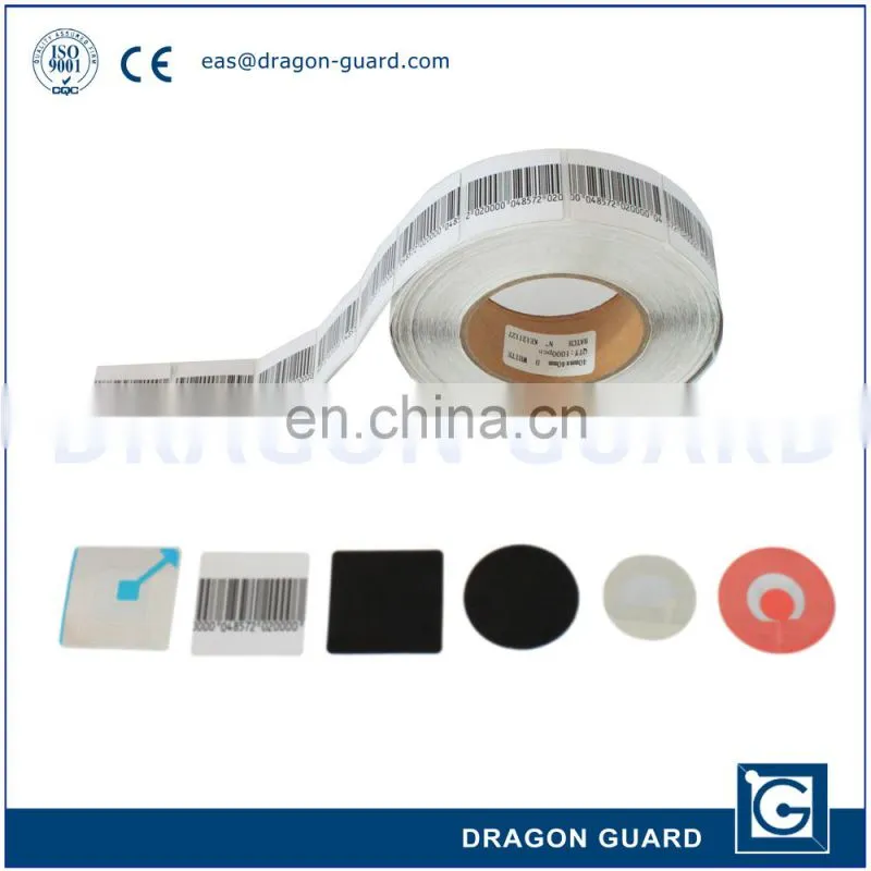 RF 8.2mhz security soft tags 4x4 clothing tag EAS RF LABEL with high quality