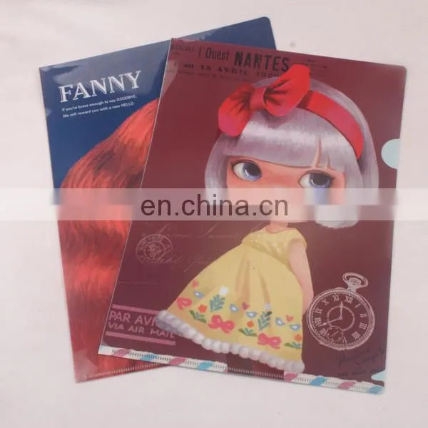 A4/A5 L shape clear PP plastic file folder