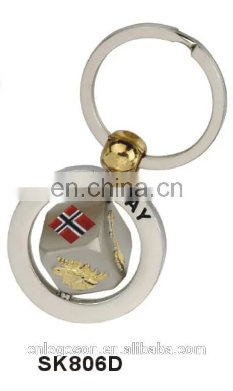 Excellent Jamaica Souvenirs Custom Made Shaped Metal Spinning Keychains