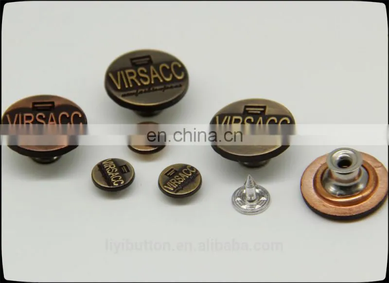 responsible supplier, elegant zinc alloy removable buttons, metal button in garment