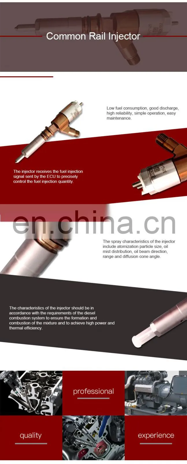 Genuine diesel injector C6.4 10R-7675 326-4700 3264700 for Excavator 320D/321D/323D engine