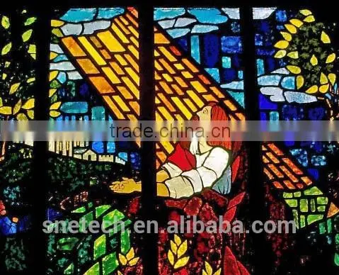 stained glass church window // jesus in the garden//