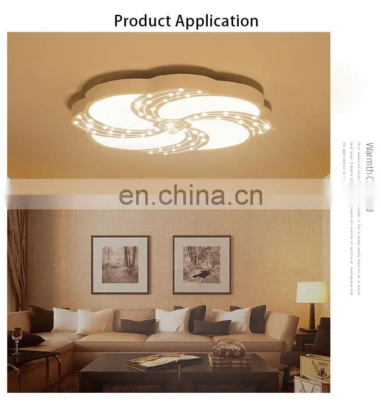Factory hot sales romantic warm living room LED ceiling lamp lights bedroom modern simple restaurant lights