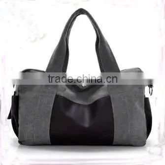 2016 wholesale large capacity unisex leisure canvas travel bag backpack shoulder messenger bag