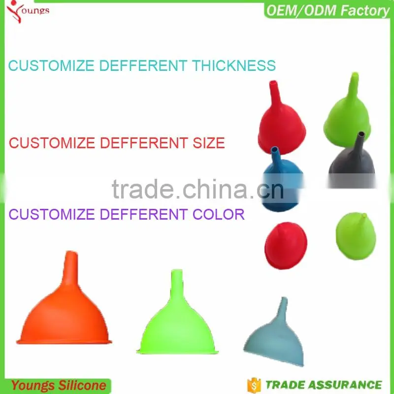 China supplier silicone kitchen tools wide mouth funnel jam funnel cooking funnel